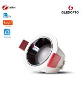 Gledopto GL-D-002P Zigbee Pro (Zigbee 3.0 + RF prijímač) inteligentné vstavané LED stropné svietidlo (300 lumenov. IP40), s bielym rámom