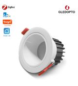 Gledopto GL-D-006P Zigbee Pro (Zigbee 3.0 + RF prijímač) inteligentné vstavané LED stropné svietidlo (550 lumenov. IP54), s bielym rámom