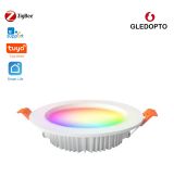 Gledopto GL-D-015P Zigbee Pro (Zigbee 3.0 + RF prijímač) inteligentné vstavané LED svietidlo s bielym rámom, extra plochý dizajn