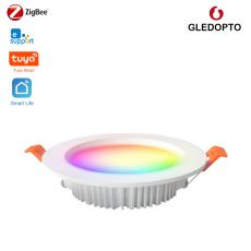 Gledopto GL-D-015P Zigbee Pro (Zigbee 3.0 + RF prijímač) inteligentné vstavané LED svietidlo s bielym rámom, extra plochý dizajn