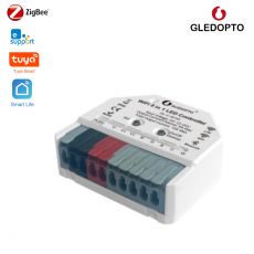 Gledopto GL-C-301W Tuya Wi-Fi ultra mini inteligentný 5-v-1 RGBCCT LED ovládač (12V-24V)