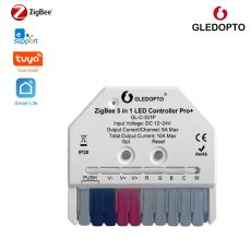 Gledopto GL-C-301P ZigBee Pro+ (Zigbee 3.0 + RF 2,4 GHz) Ultra Mini 5-v-1 RGBCCT LED páskový ovládač